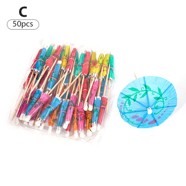 20-50 kpl Multi Colored Paper Cocktail Sateenvarjot Mini Party Dri C