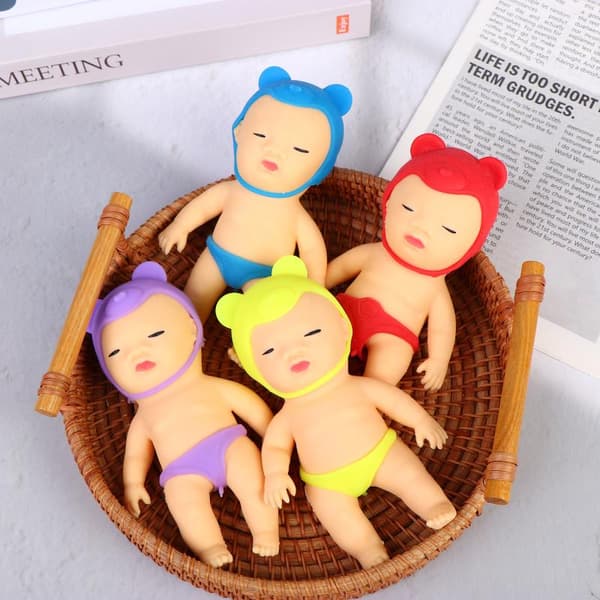 Dekompression Docka Kläm TPR Rolig Palm Liten Docka Intressant Fu A3