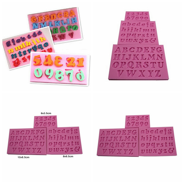 3 kpl Uusi Mini Letter&Number Silikoni Käsintehty Fondant Cake Joulukuu
