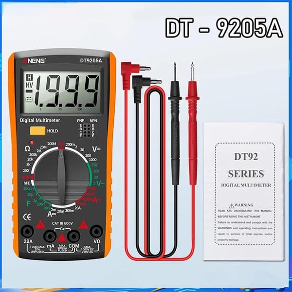 DT9205A Digital RMS Profesjonell /DC Strømmåler Kondensator V Red