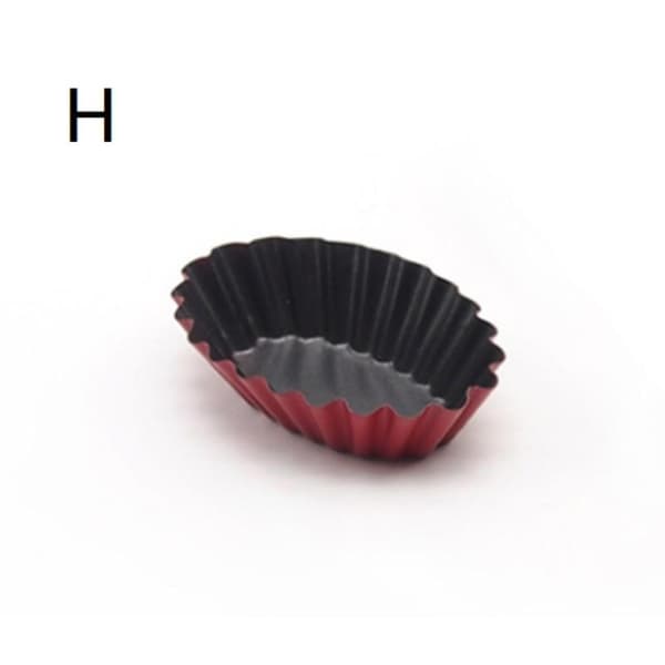 1 stk Mini Paiformer Eggterteformer Karbonstål Nonstick Terte H