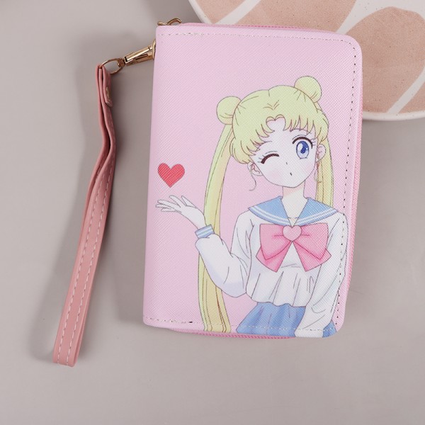 Anime Sailor Moon Handväska Clutchväska Barnväskor Plånbok nyckelring A
