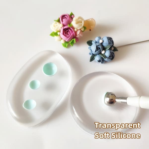 Pottery Tool Silikon Pad Dotting Tool Polymer Clay Form För DI A