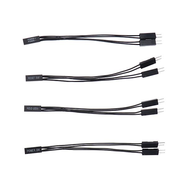 Bundkortskontakt Power SW/RESET SW/HDD LED/Power LED 1to2 Dou 4Pcs/Set