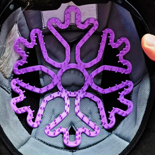 Motorcykelhjälm Silikonfoder Flexibel Deformation 10ST Blue