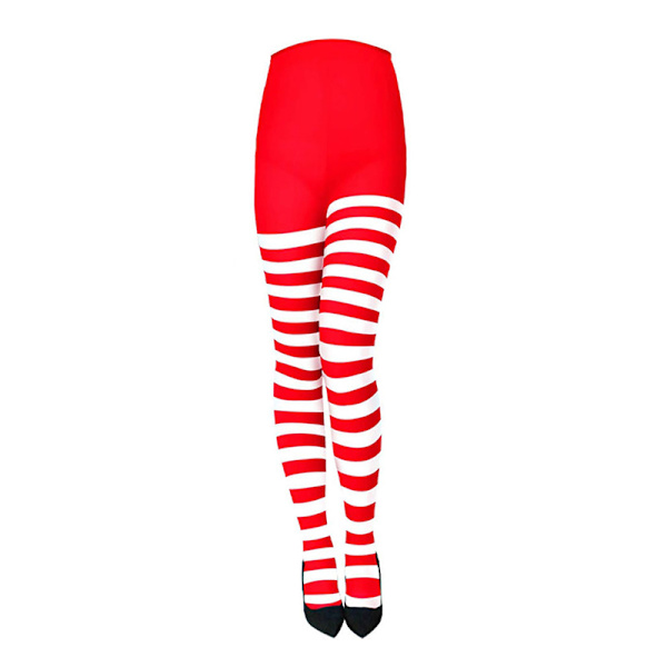 Dame Tights Uigennemsigtige strømper Strømpebukser Julefest Makeup Red&White