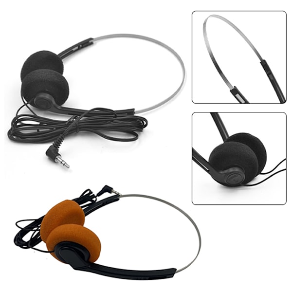 Underwire Headphone Music MP3 Retro Feelings Kannettava Wired Sma Black