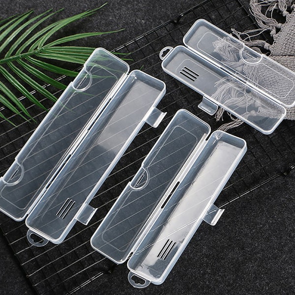 Bærbar Makeup Brush Organizer Øjenbryn Pencil Transparent Cove S