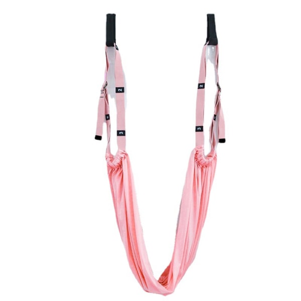 Justerbar Aerial Yoga Strap Elastisk Stretch Door Henge Yoga pink