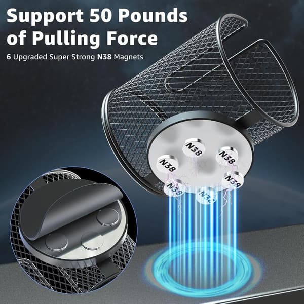 1 stk kraftig magnetisk bilkoppholder med N38 supermagnet A