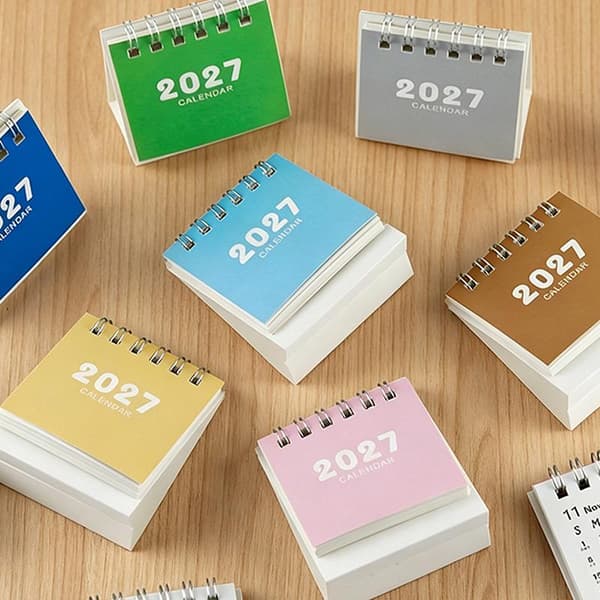 2027 Skrivebordskalender Mini Bærbare Rejsekalendere Perfekt Til H A2