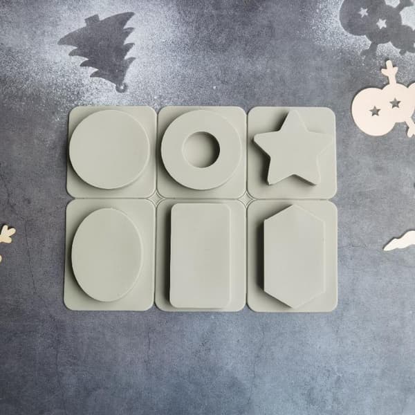 Silikonform for DIY-håndverk med 6 hull blomsterformet aromaterapi
