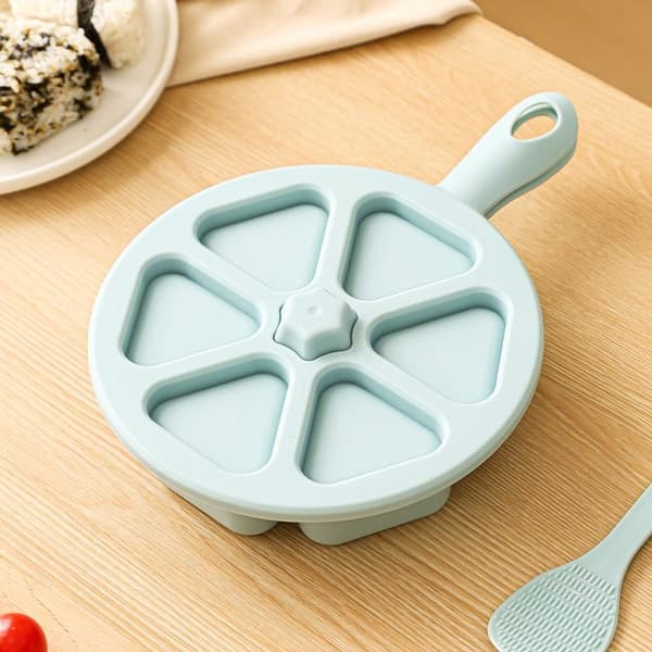 6-i-1 trekantet sushiform for risboller, non-stick Blue