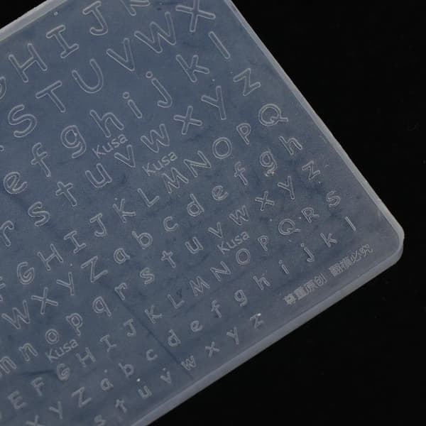 Mini Bokstav 3D Neglekunstdekorasjoner UV Krystall Epoxy Form Silikon
