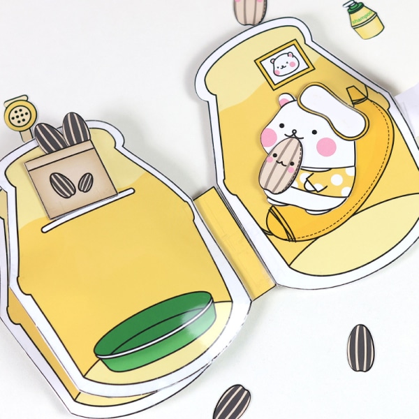 Hamsterin banaanimaito hiljainen kirja Käsintehty tee-se-itse tarrakirja Kid De