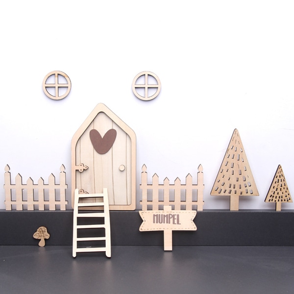 1/12 Dukkehus Fairy Dørsett Dukkehus Mini Møbler Decorati