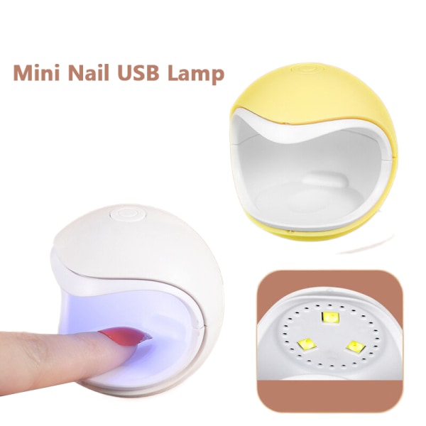 Mini UV Nail Dryer Gel Herding hine UV LED Lampe Manikyr Portabl Yellow