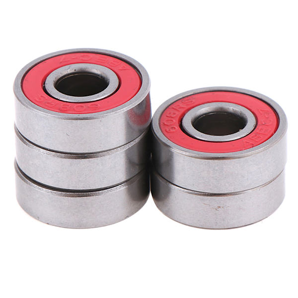 5 stk Rød ABEC-7 608RS Skateboard Rulleforseglede kuglelejer 8x