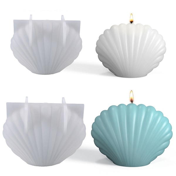 DIY kynttilä mould 3D Sea Shell muotoinen aromaterapia kynttilä Small