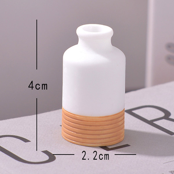 Dukkehus Miniatyr Blomstervase Blomsterpotte Simulering Vase Pot H D