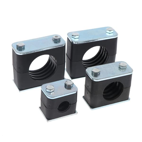 2 stk. sort nylonrørklemme boltet plastikklemme rørholder 6 30mm 2pcs