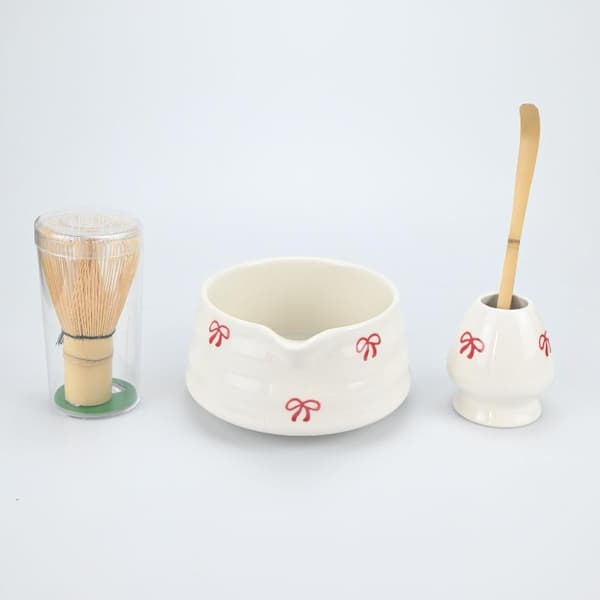 Bambus Matcha Vispsett Chasen Chashaku Matcha Visp For Te C 5Pcs