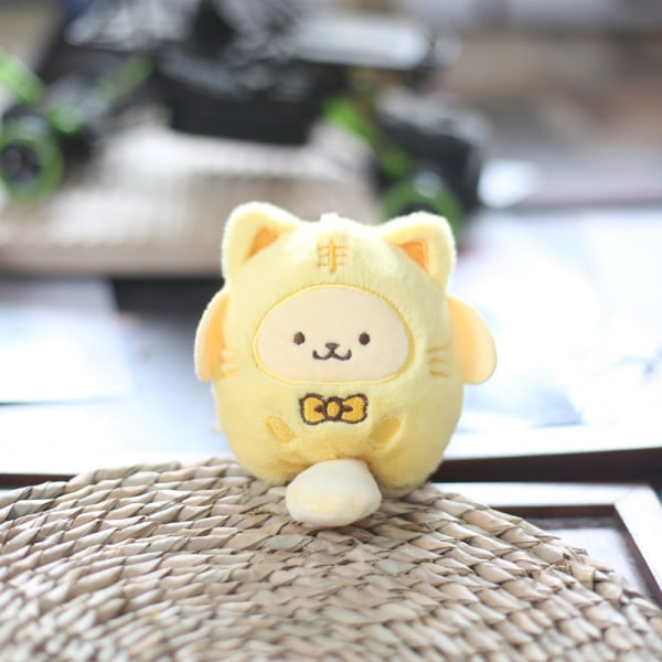 Sanrio Kuromi Pehmoeläin avaimenperä Pikkutiikeri Kuromi Melody Yellow 10cm
