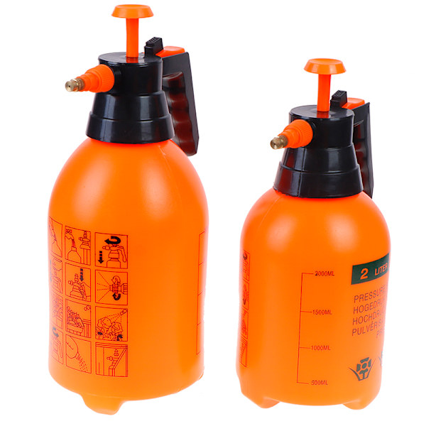 2/3L Bärbar Kemisk Sprayer Pump Tryck Trädgårdsvattenspray 3L