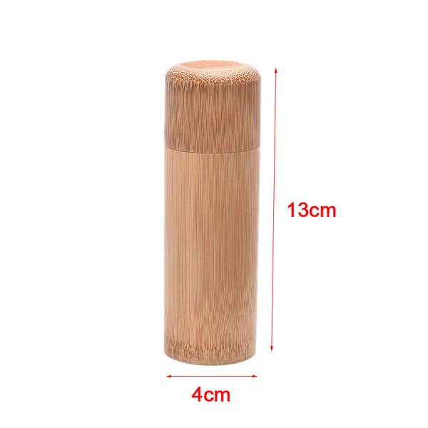 Håndlaget Bamboo Tea Canister Spice Caddy Oppbevaringsboks Organizer