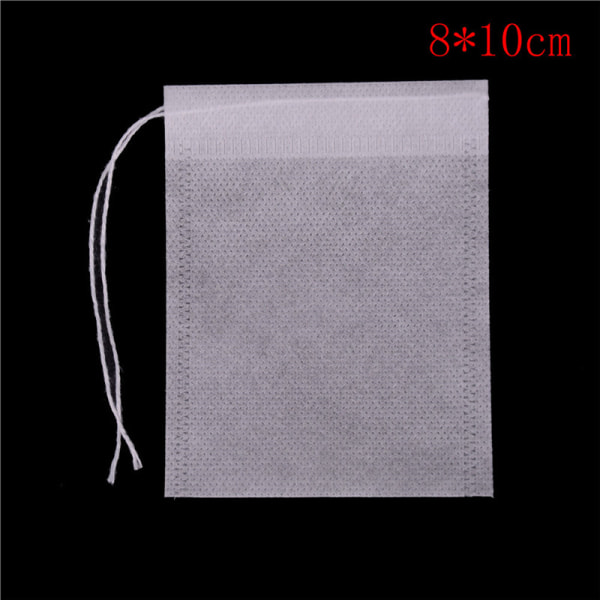 100 stk Non-woven tomme teposer String Heat Seal Filter Paper He 8*10cm