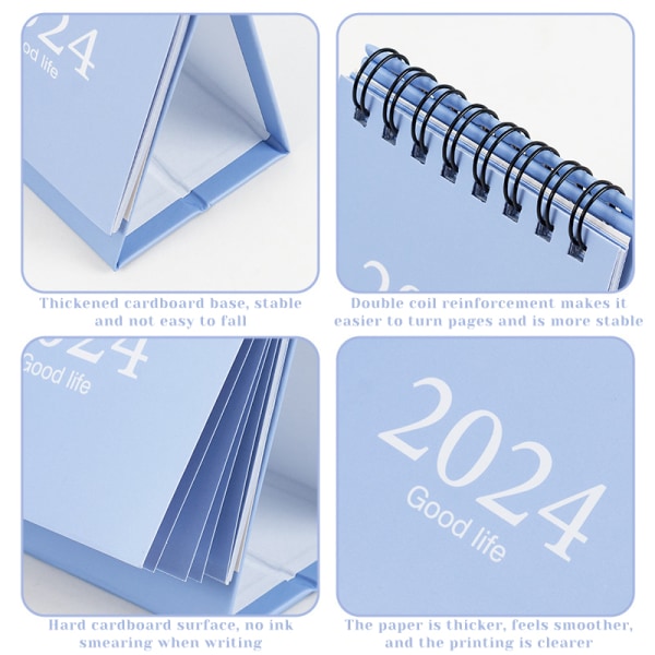 2024 Mini e Skrivebordskalender Kawaii Desktop Decoration Creative Si A1