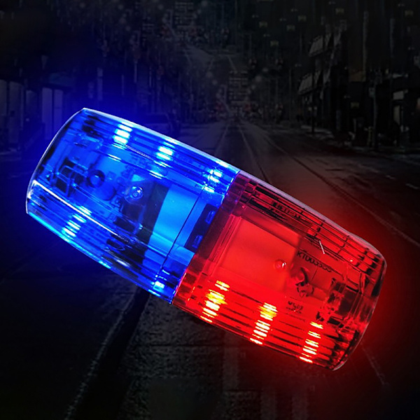 LED-axellampa Röd Blå Varning Nödpolisens ljusblixt A2