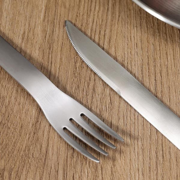 3 stk/sæt 304 rustfrit stål bestik gaffel ske med karabinhage