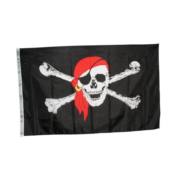 30*45cm 1 stk Piratflagg Skull Flag Canvas Header Banner Poly 45cm