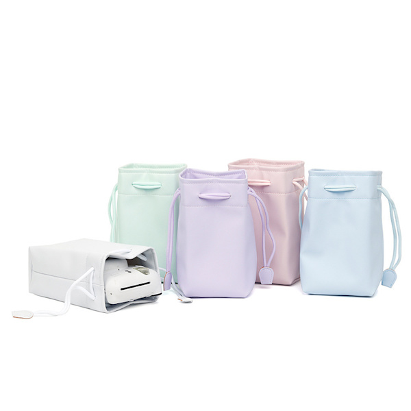 PU Läder Färgkamera Case Portabel Universal Vattenpr Pink