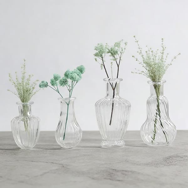 Dockhus Miniatyr Glasvas Dekoration Glashantverk DIY Arom A2