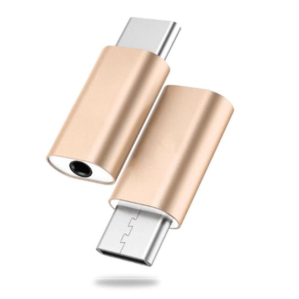 USB till typ C-jackadapter Micro USB Smartphone Converter Telefon Rose Gold