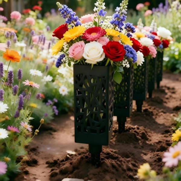 Utendørs hageblomsterkurver B