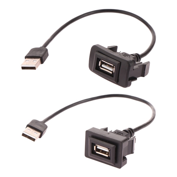 Bilinstrumentbräda Flush Mount USB Panel Förlängningskabel Adapter Soc A