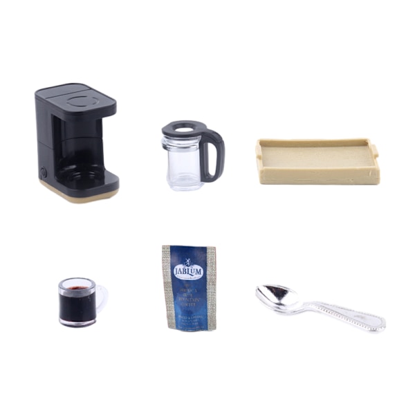 1Set 1:12 Nukkekodin miniatyyri Kahvihine Kahvikupin lusikkatarjotin