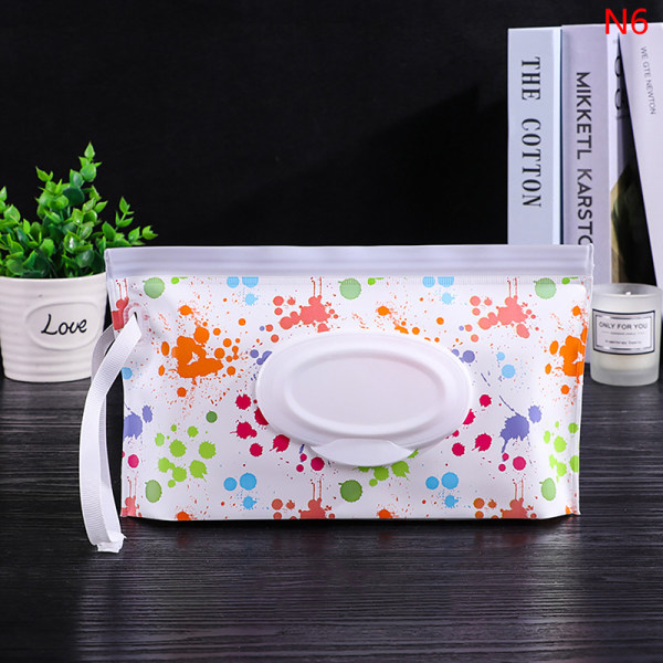 Baby Wet Wipe Pouch Portable Wipes Hållare Case Flip Cover Refil 6