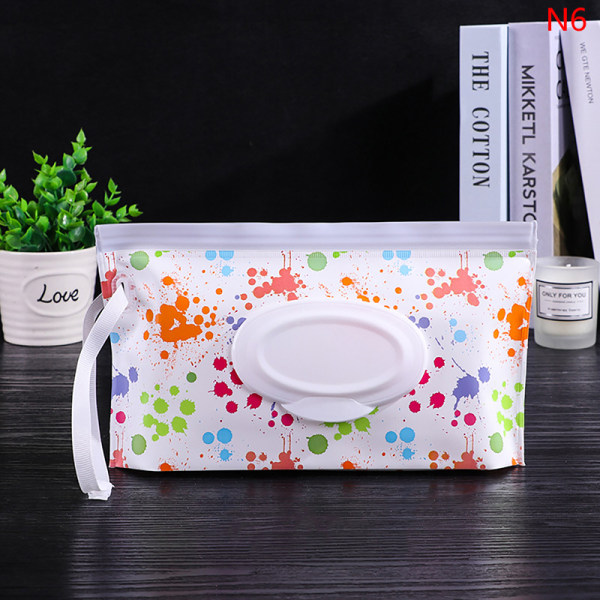 Baby Wet Wipe Pouch Portable Wipes Holder Case Flip Cover Refil 6