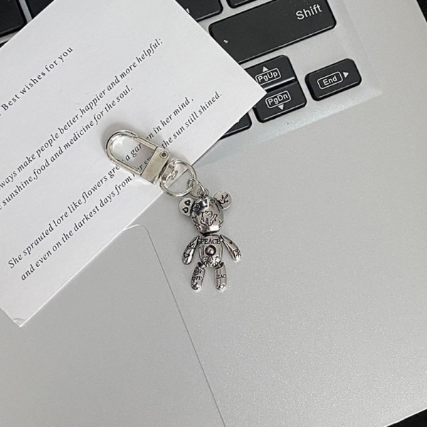 Cross Keychain Creative pyörivä reppuriipus Silver-A9