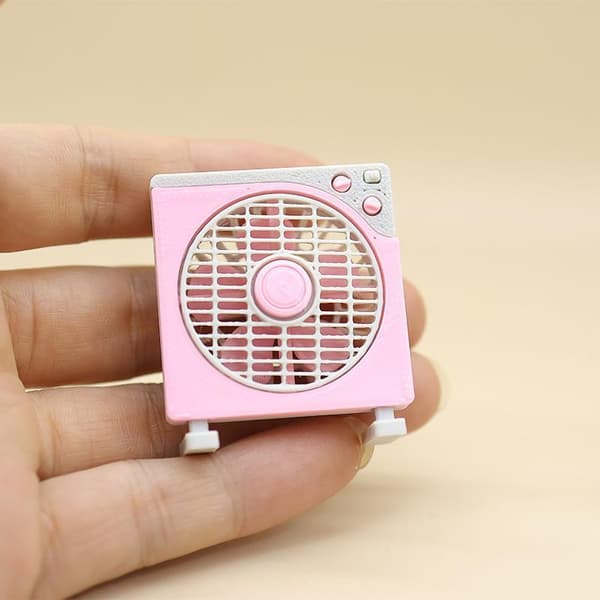 1 stk. mini elektrisk ventilator model dukketilbehør til dukker dukkehus A1