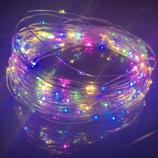 2M 5M 10M Kobbertråd LED Batteriboks Fe-lyskæde Til C White 2M