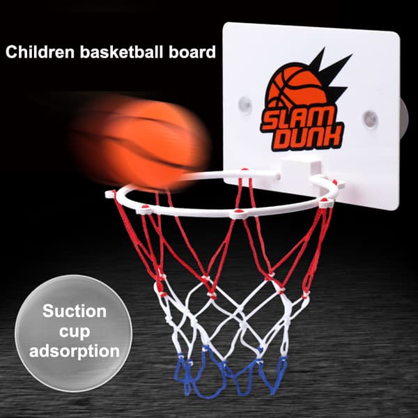 Mini basketkorgset bärbar basketkorg med boll och 2