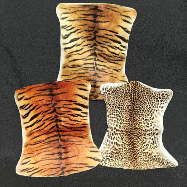 1 st 1:12 Dockhus Miniatyr Tiger Mönster Leopard Mönster Plysch A2