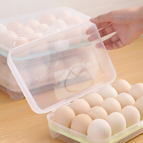 15 ritilää kananmunan säilytyslaatikko munapakkaus PP case munarasiaalusta White
