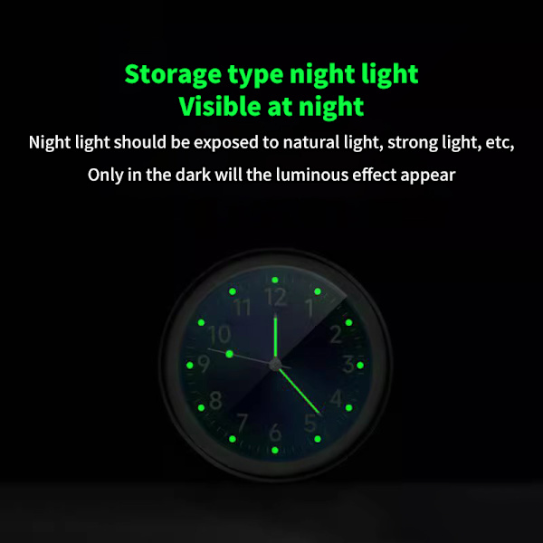 1PC Mini Watch Car Quartz Clock Mini Electronic Clock Waterproof gold 1