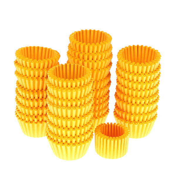 1000 STK Mini Chokolade Papir Liner Bage Muffin Kage Cupcake Yellow